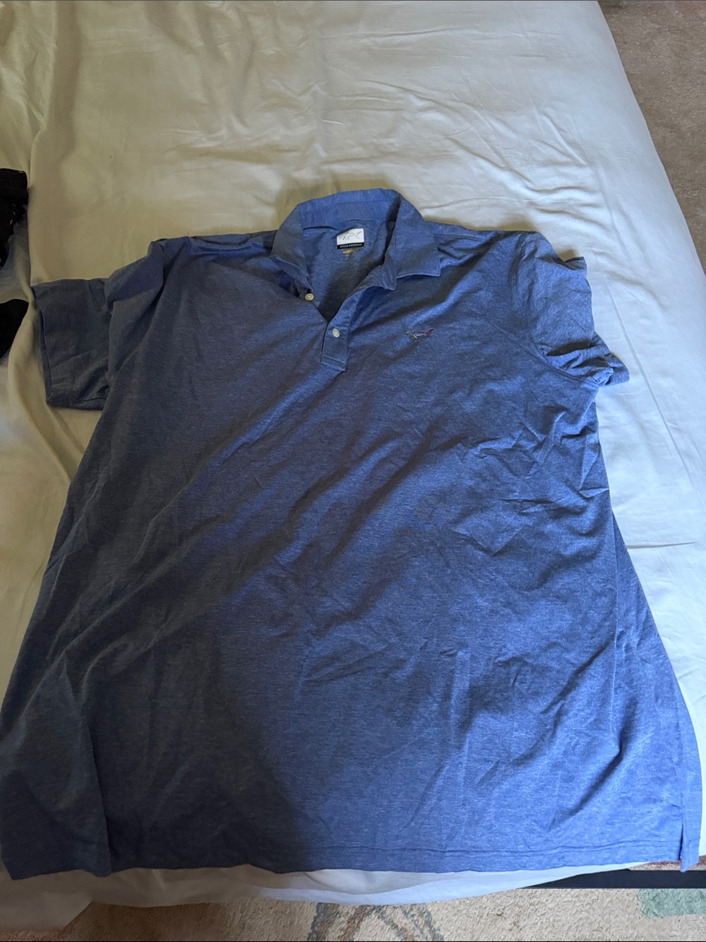 Greg Norman Collection Men's Heathered Blue Polo